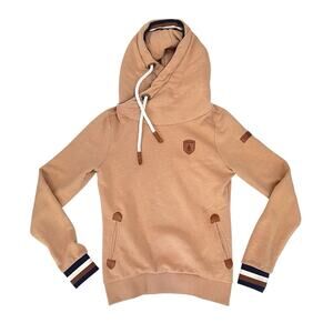 Wanakome Hoodie Hooded Sweatshirt Women’s M Tan & Brown